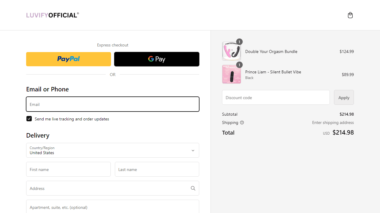 How to apply Luvify coupon code